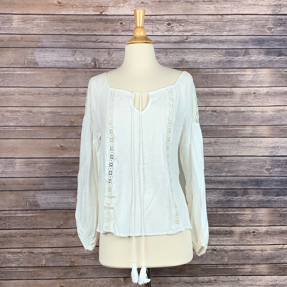 White Peasant Top